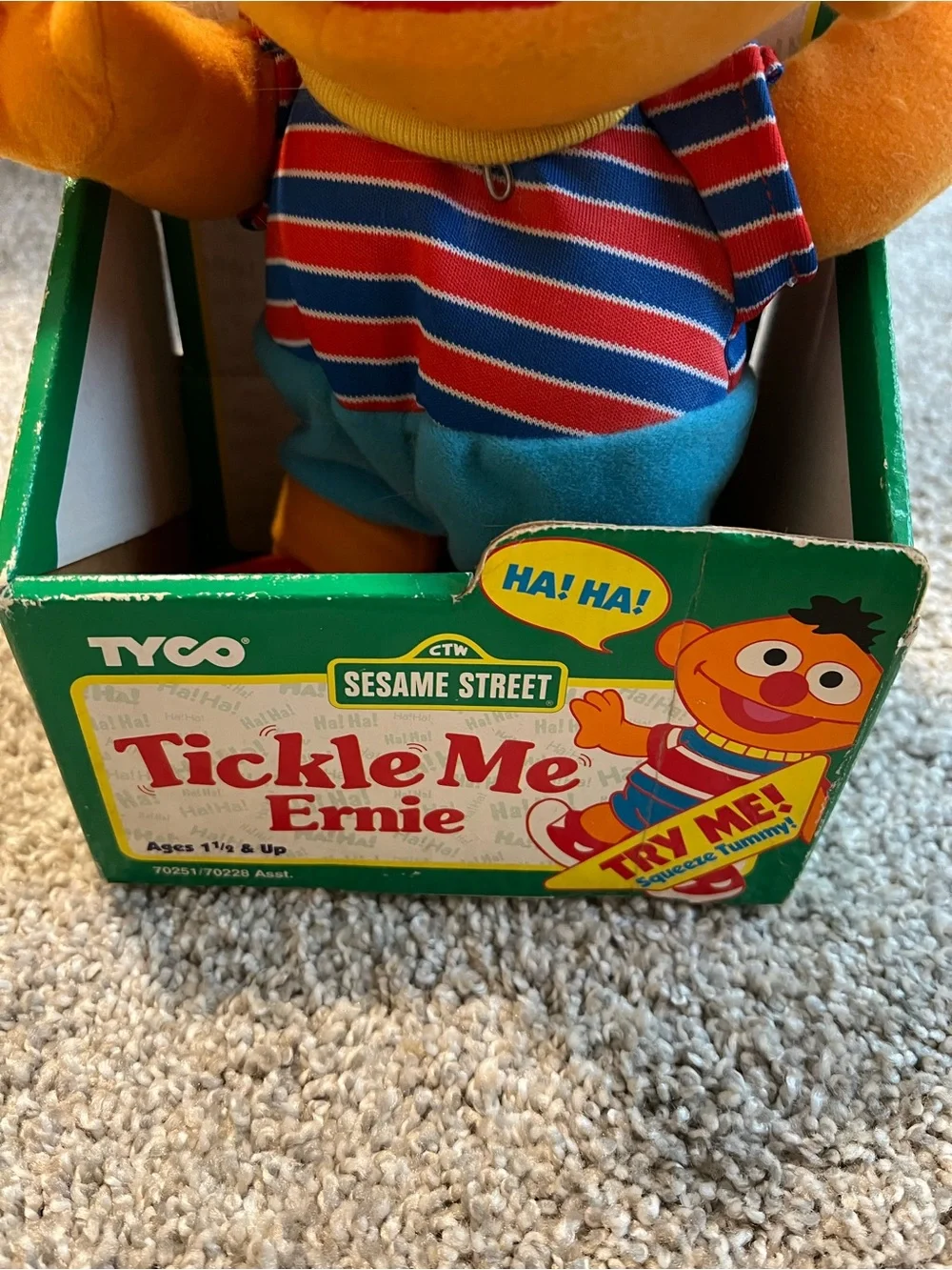 Tyco Tickle Me Ernie Plush. Vintage 1996. New In Box.